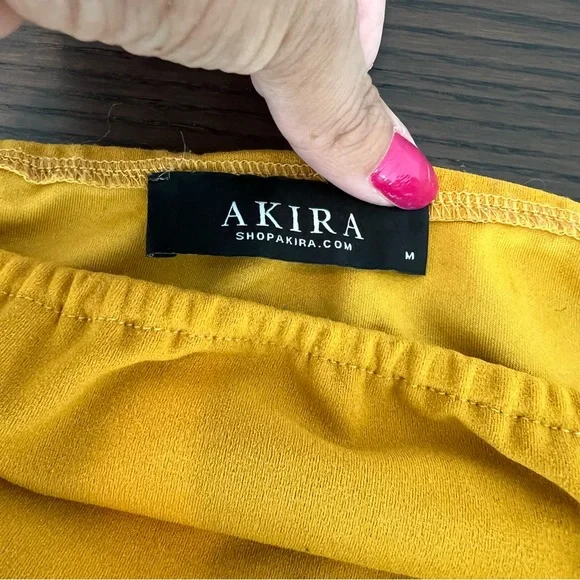 Akira Yellow and Black Side Zip Tube Top Size Medium - Picture 4 of 8